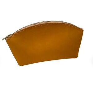 Portland Leather Goods Eclipse Makeup Bag - Tumeric
